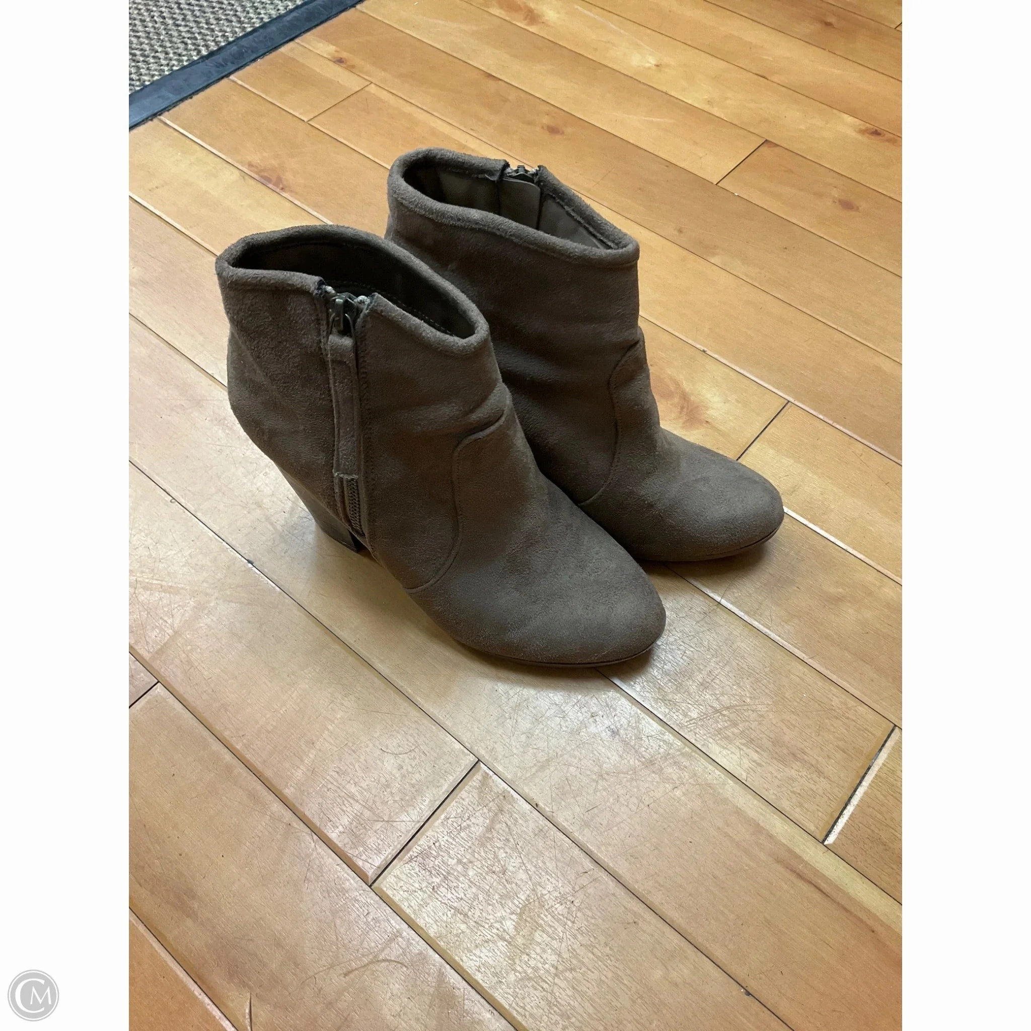 Boots Ankle Heels By Clothes Mentor In Brown, Size: 8 Vintage Style Slip   Resistant Lug