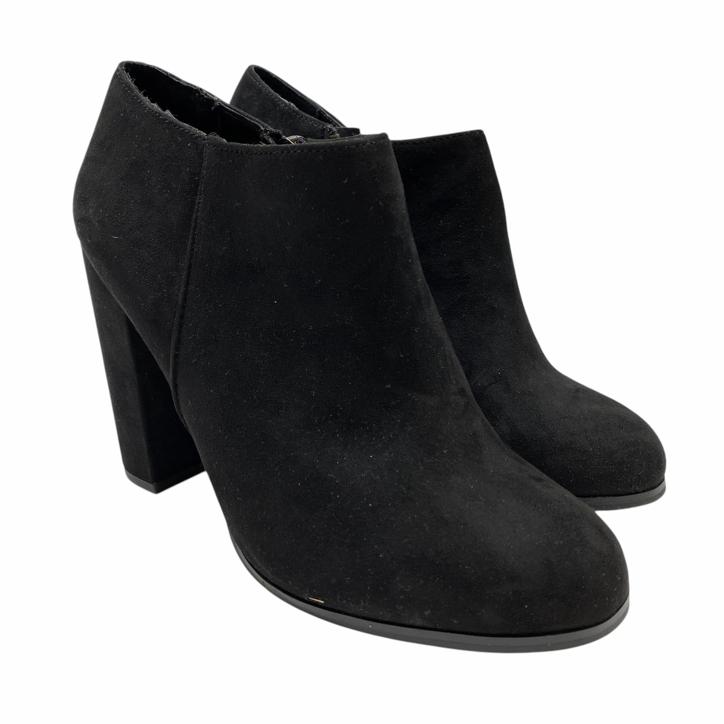 Low Profile Night Travel Arctic Cold Boots Ankle Heels By Mix No 6 In Black, Size: 10