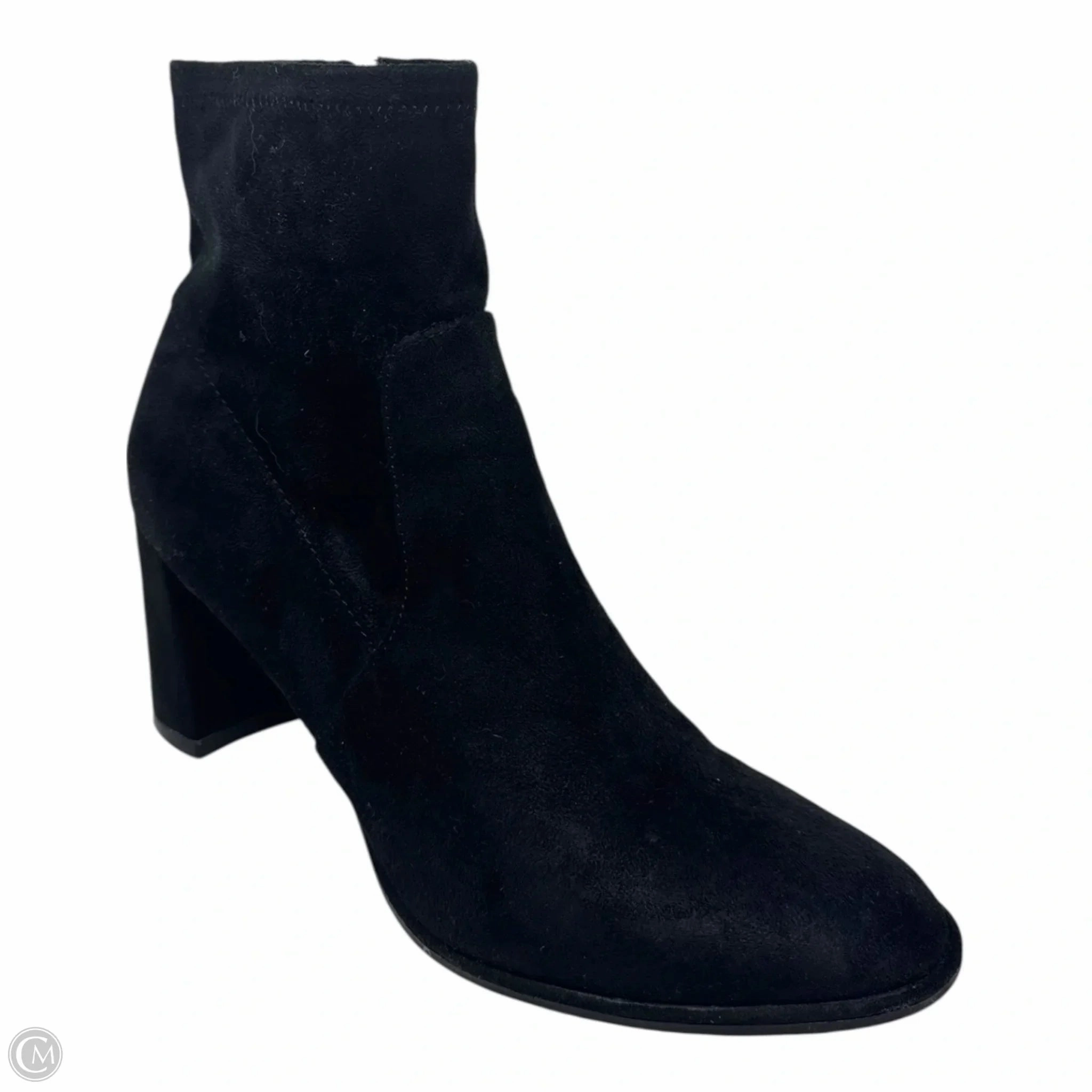 Faux Suede Boots Ankle Heels By Marc Fisher In Black, Size: 8 Seamless Comfort Weather Resistant User