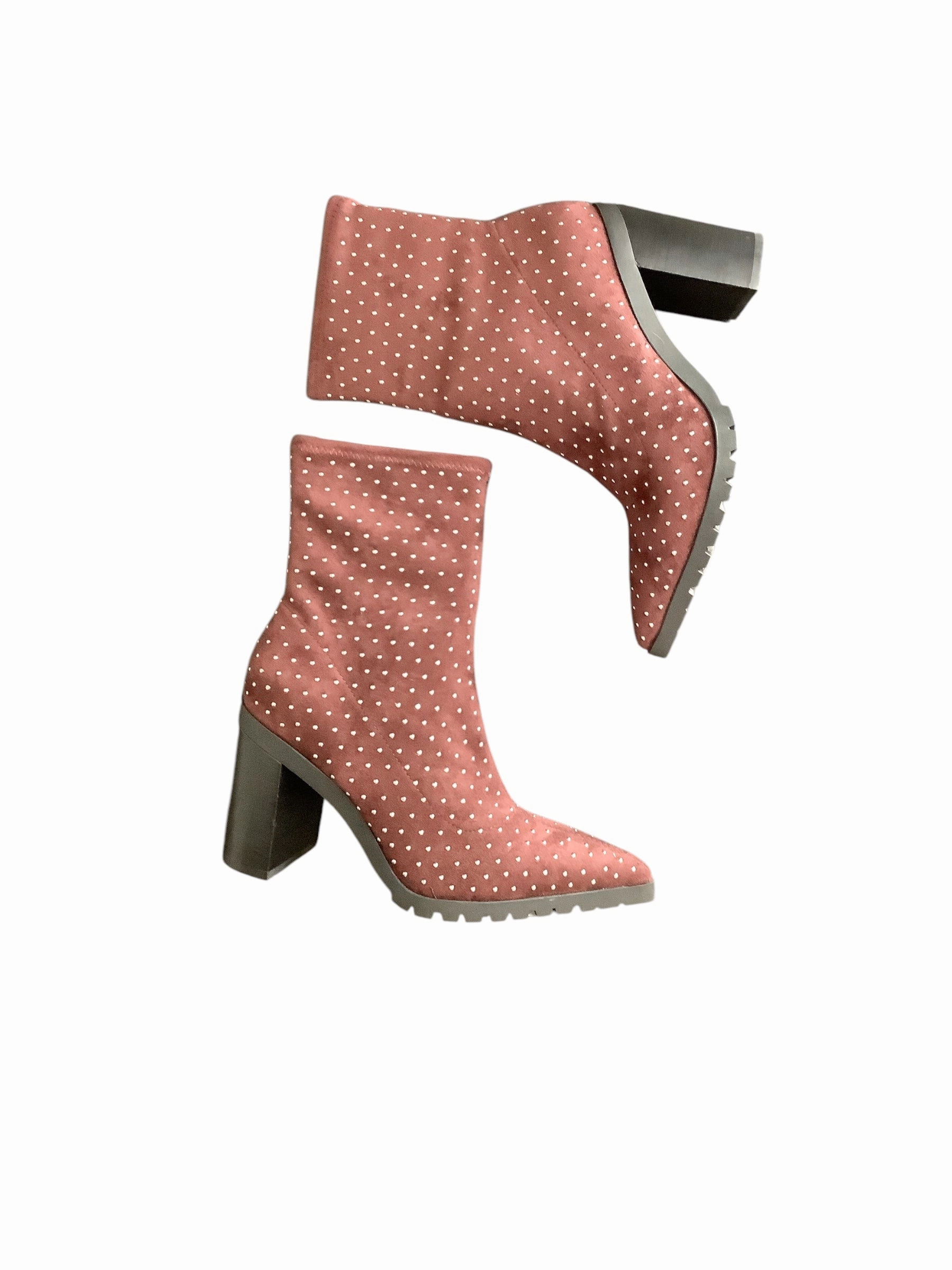 Boots Ankle Heels By Charles David In Maroon, Size: 7.5 Flexible TPU Shank Indoor