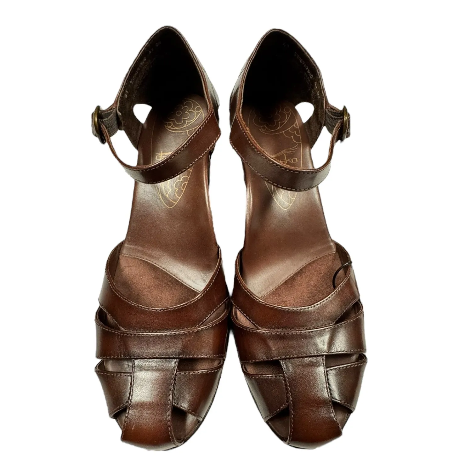 Shoes Heels Block By Dansko In Brown, Size:9.5 Clean Lines