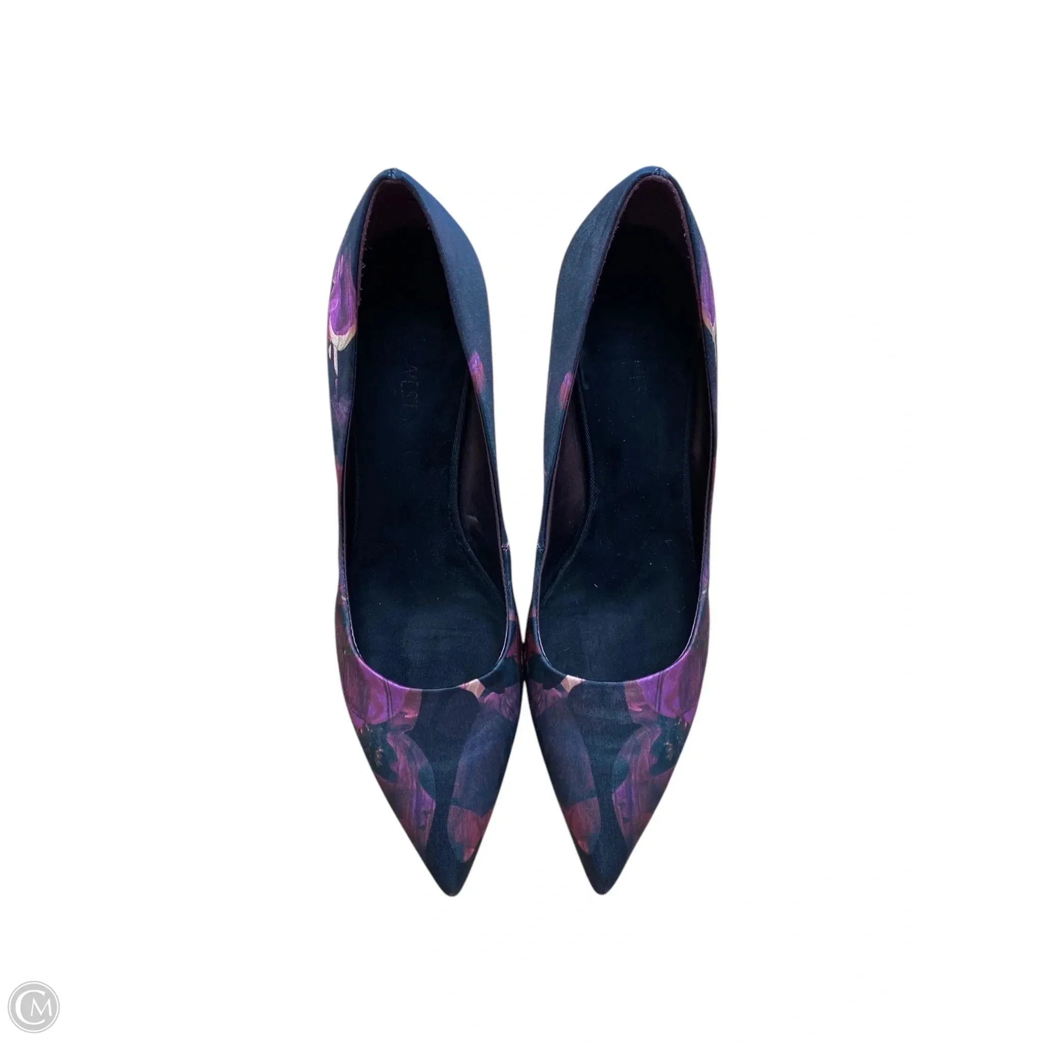 Fashionable Boots High Top Style Shoes Heels Stiletto By Nine West In Purple, Size: 9