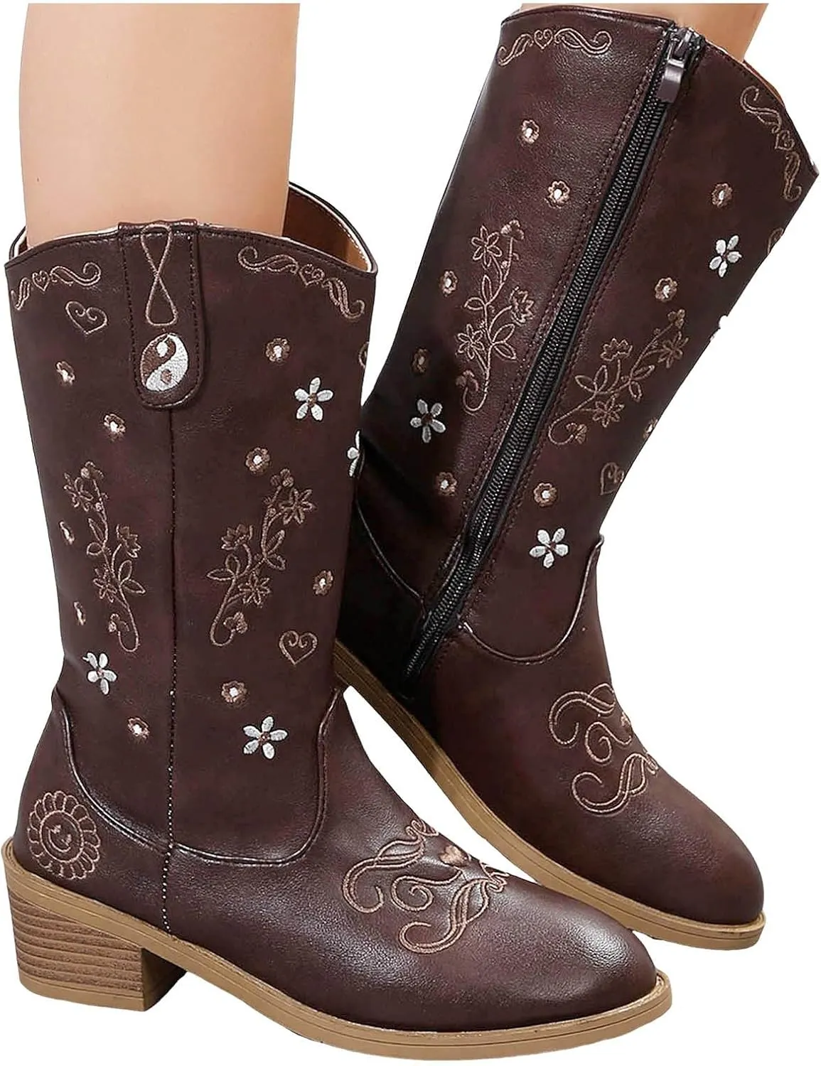 Wide Calf Boots Ankle Boots for Women Women's Ankle Boot Fashion Side Zipper Pointed Toe Boots Riding Boots For Women