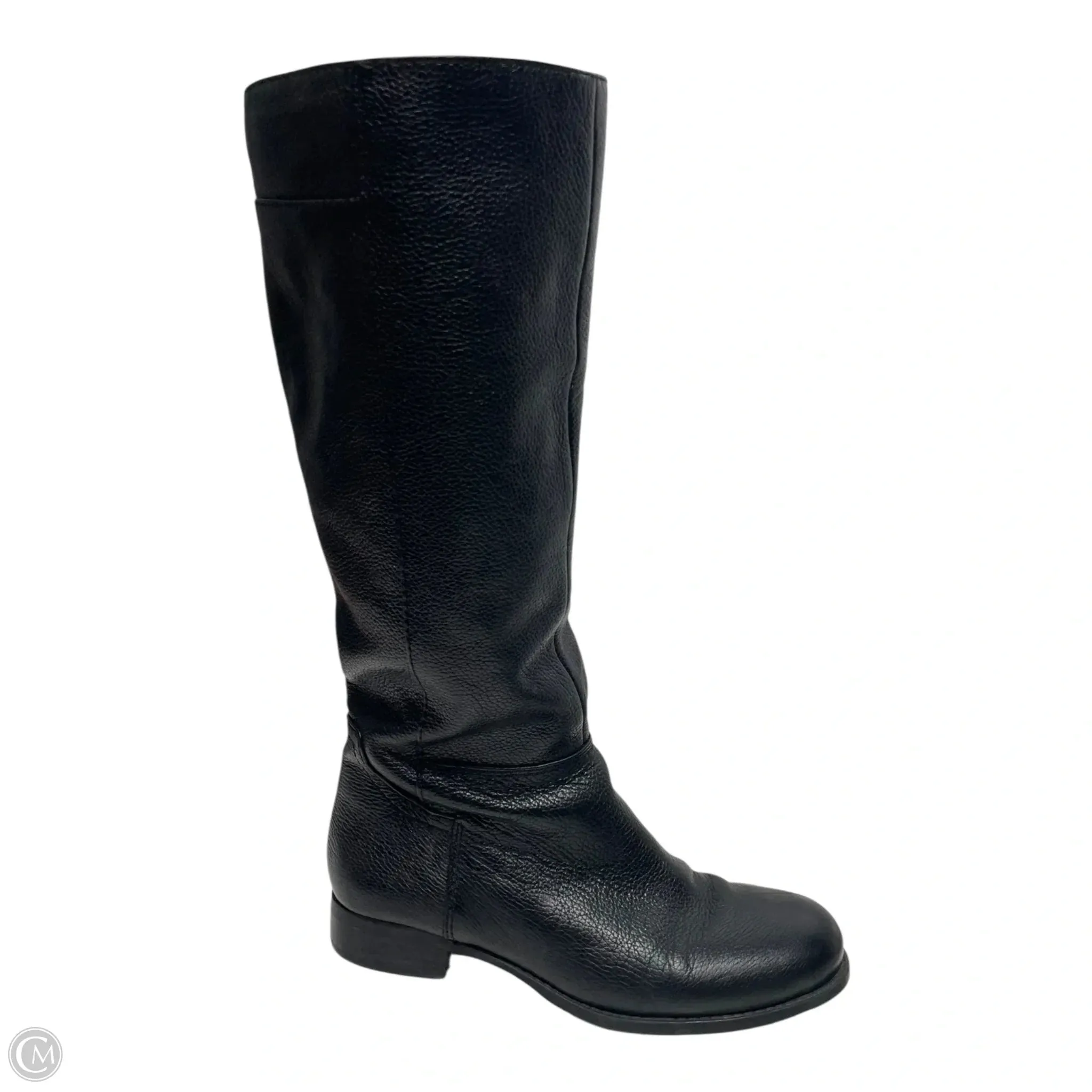 Everyday Wear Boots Knee Flats By Nine West In Black, Size: 7