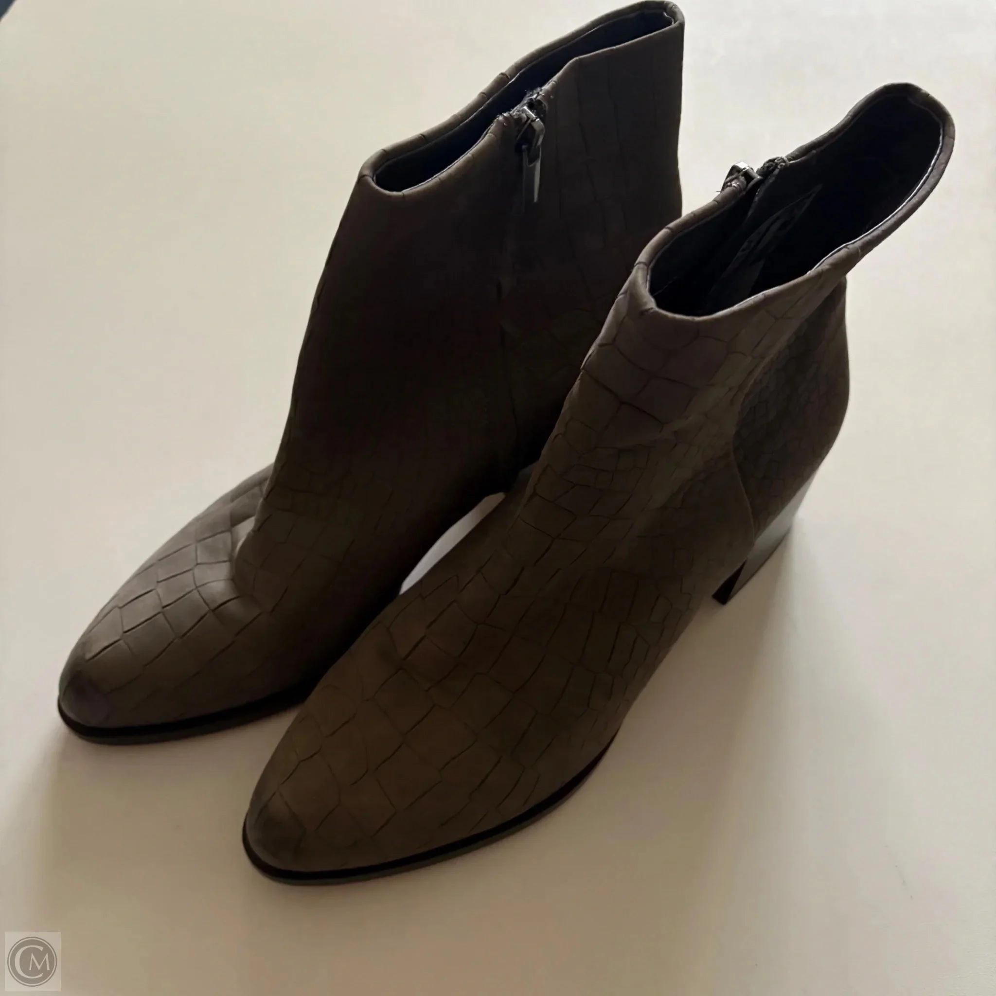 Training Ground Boots Ankle Heels By Sam Edelman In Grey, Size: 9