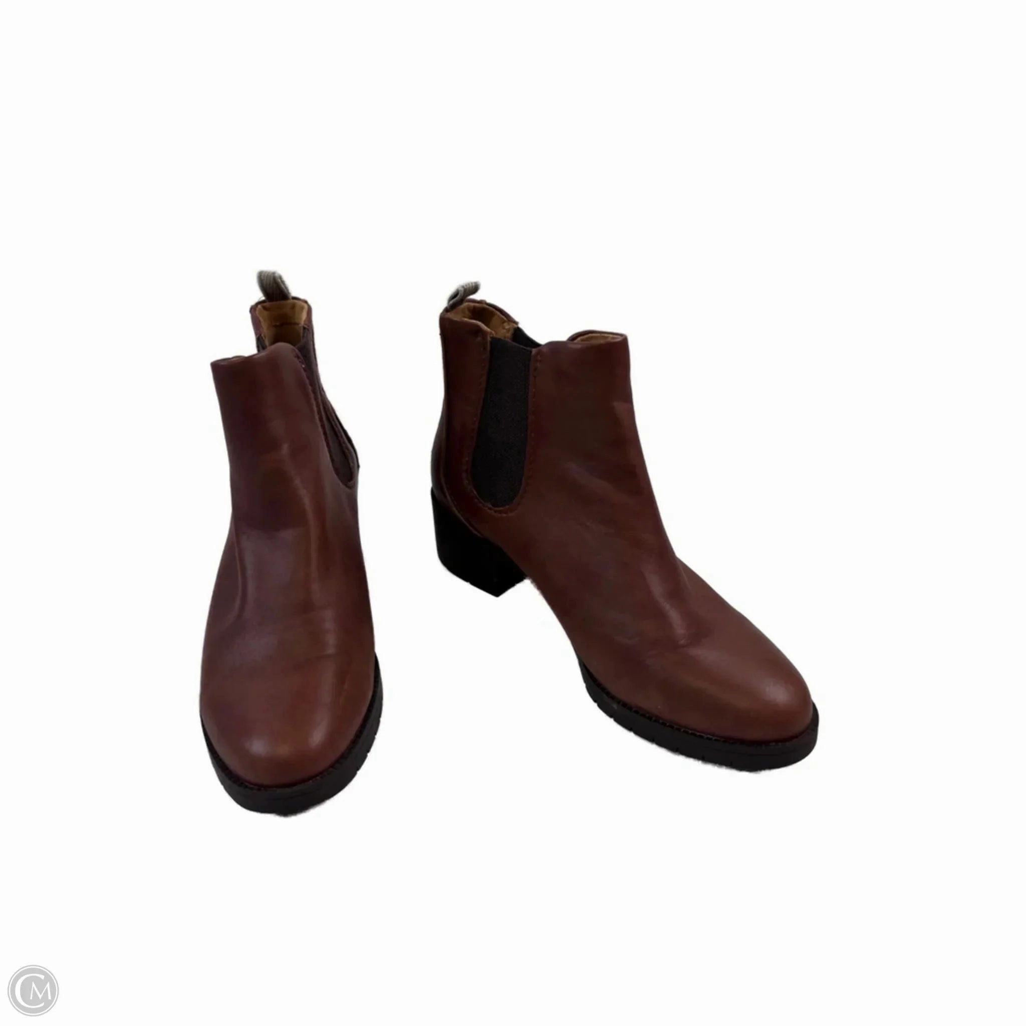 Boots Ankle Heels By Hush Puppies In Brown, Size: 11 High Shaft anti-odor