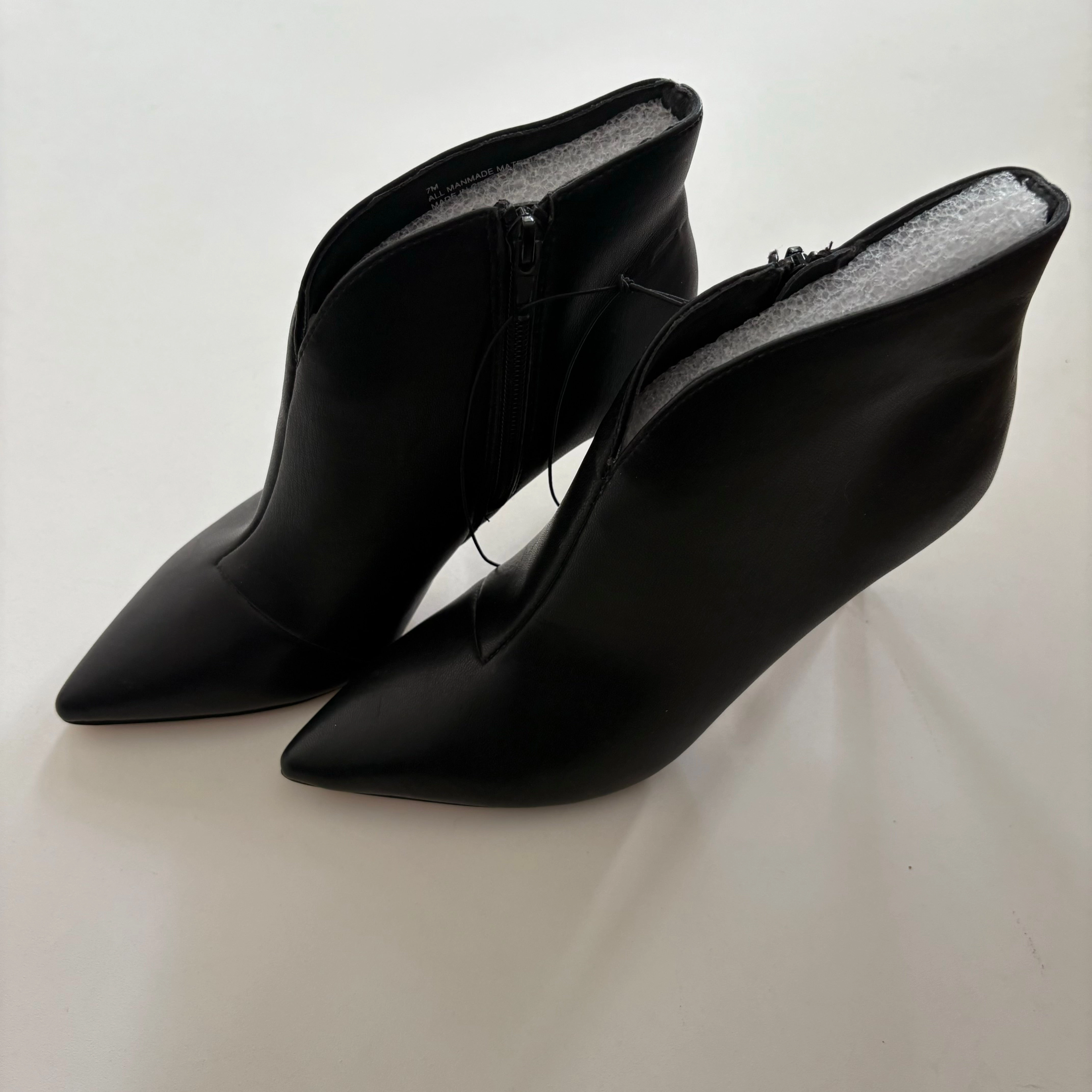 Boots Ankle Heels By Express In Black, Size: 7 Sport Inspired Functional Design