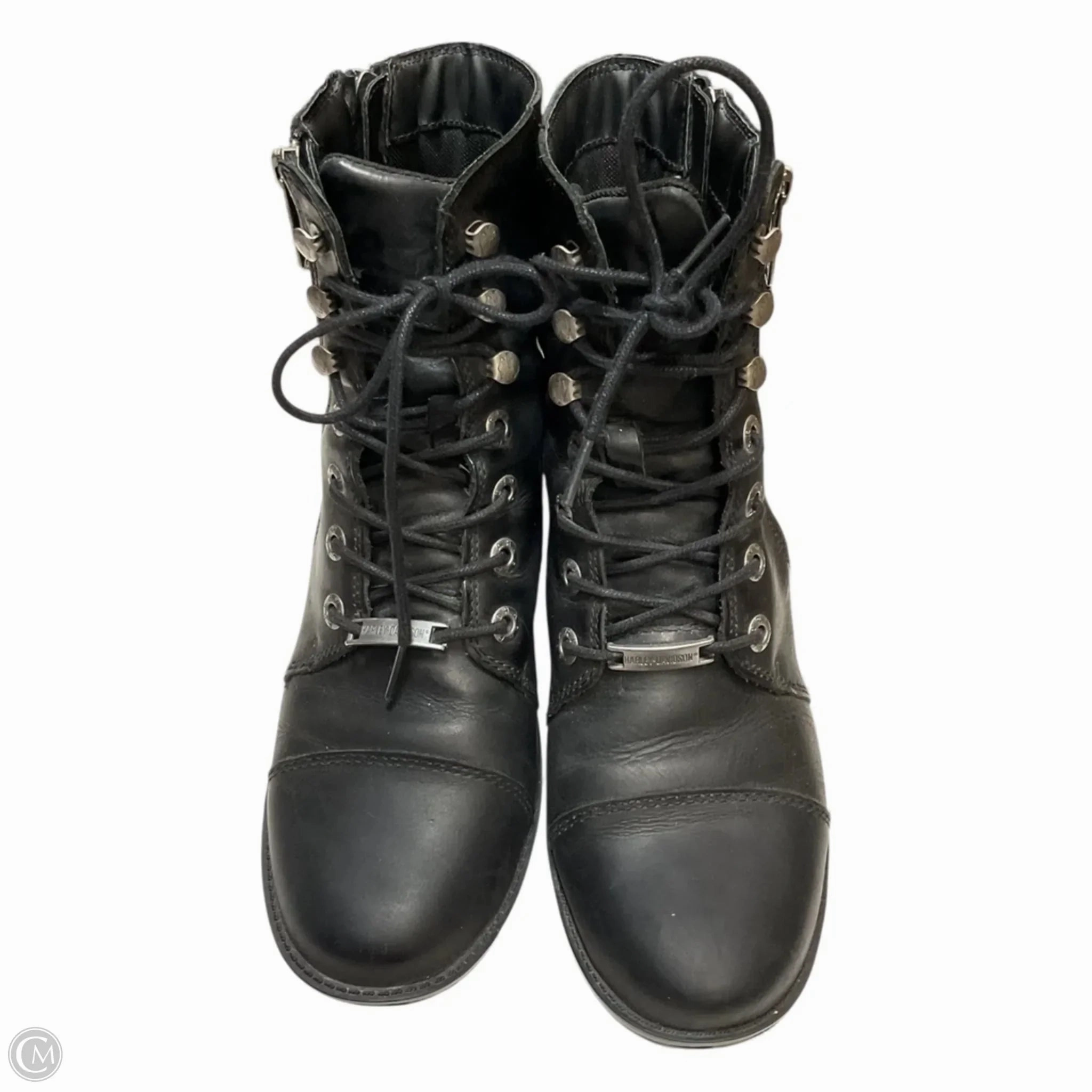 Boots Ankle Heels By Harley Davidson In Black, Size: 7.5 Cushioned Step Night Travel