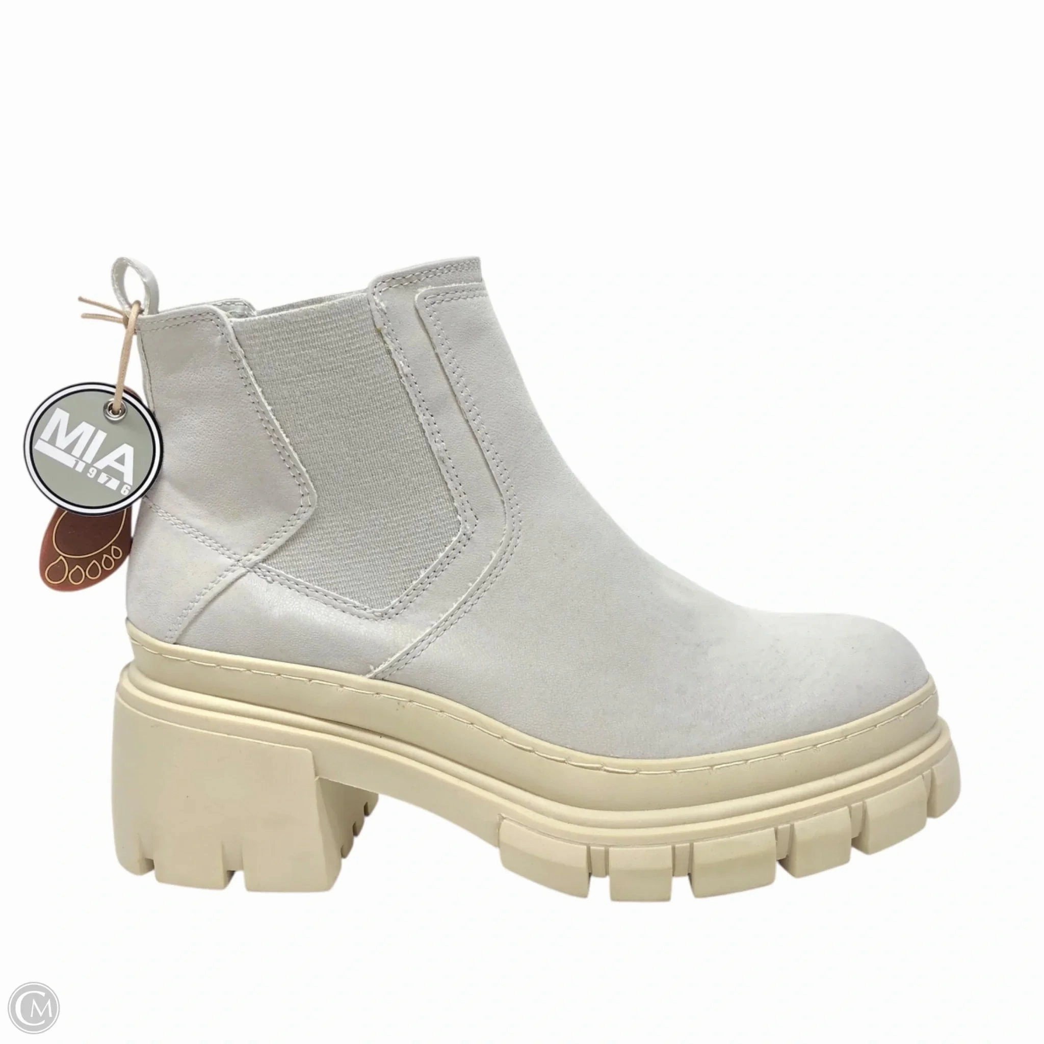 Silent Step Boots Ankle Heels By Mia In Grey, Size: 7.5