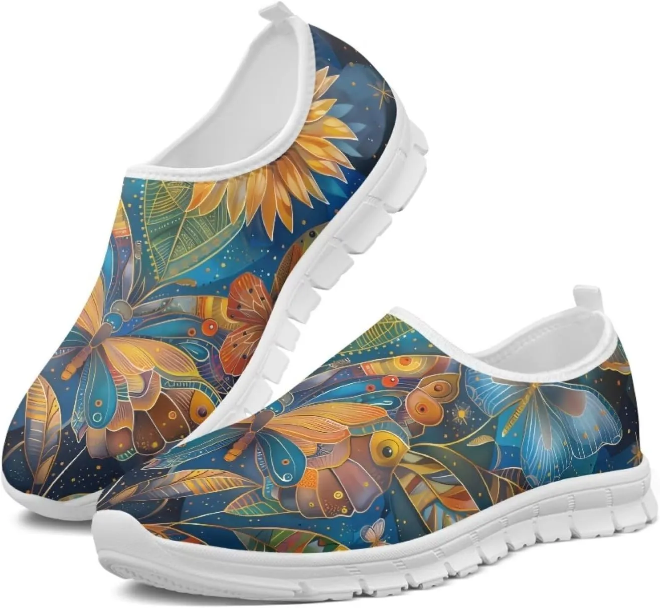 Women Fashion Slip On Sneakers Lightweight Walking Travel Outdoor Shoes Ladies Non Slip Flat Casual Loafers