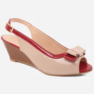 WOMEN "JESSY" PEEP TOE WEDGE SANDALS