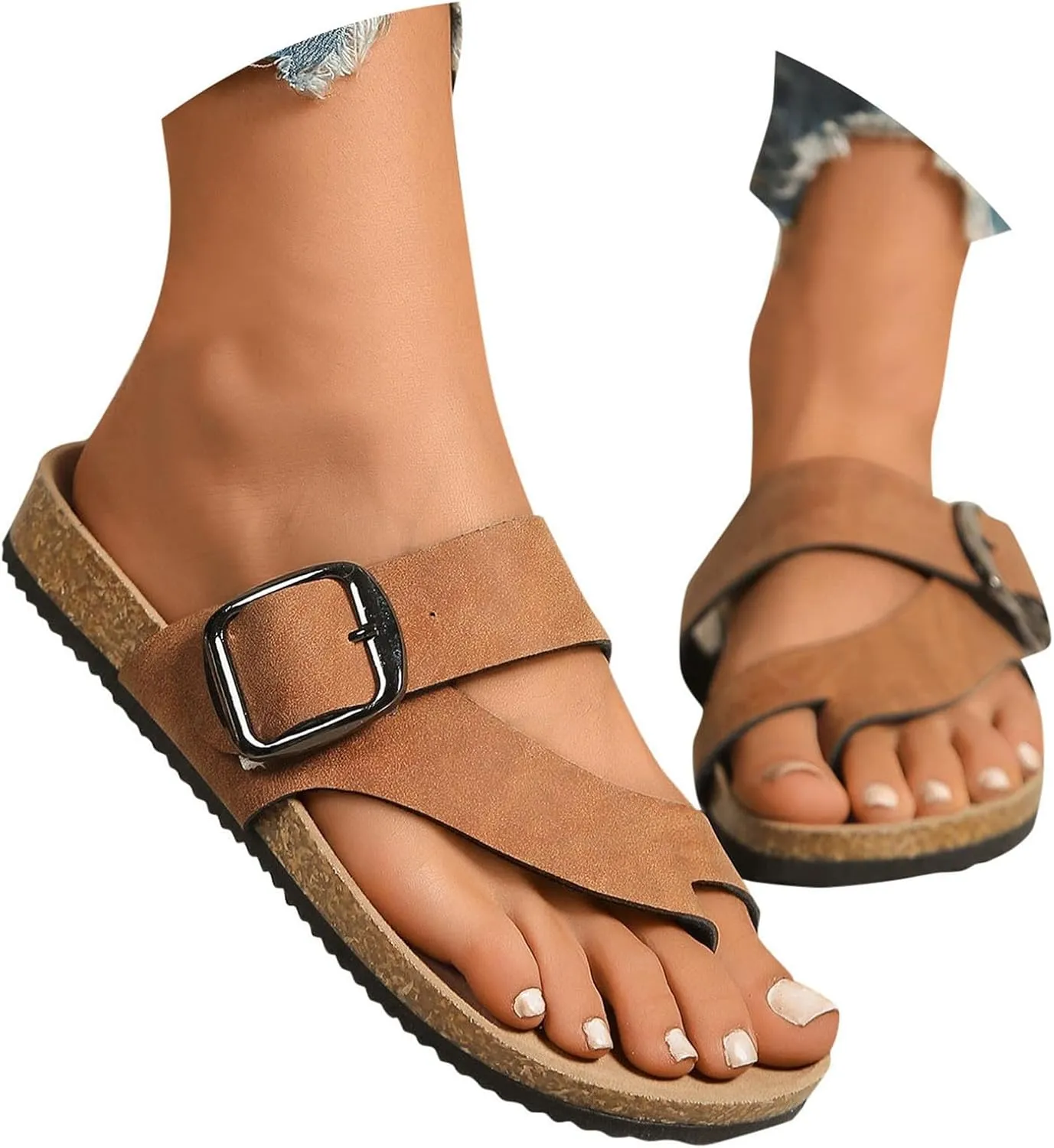 Women Summer Comfortable Thick Sole Wedge Flip Flop Sandals Stylish Beach Footwear For Casual Outings And Vacation
