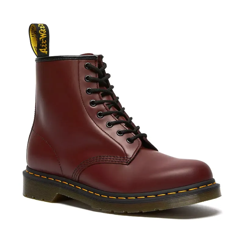 Women's 1460 Cherry Red Smooth Adjustable lacing