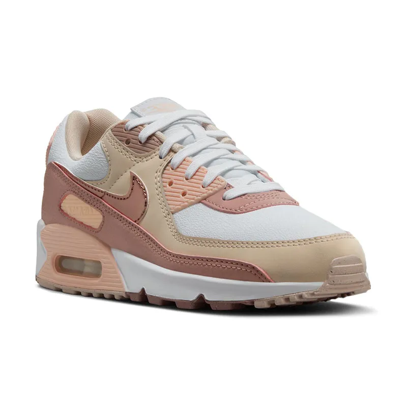 Comfort Fit Collar Opening Multi Layer Foam Women's Air Max 90 Next Nature White/Particle Pink