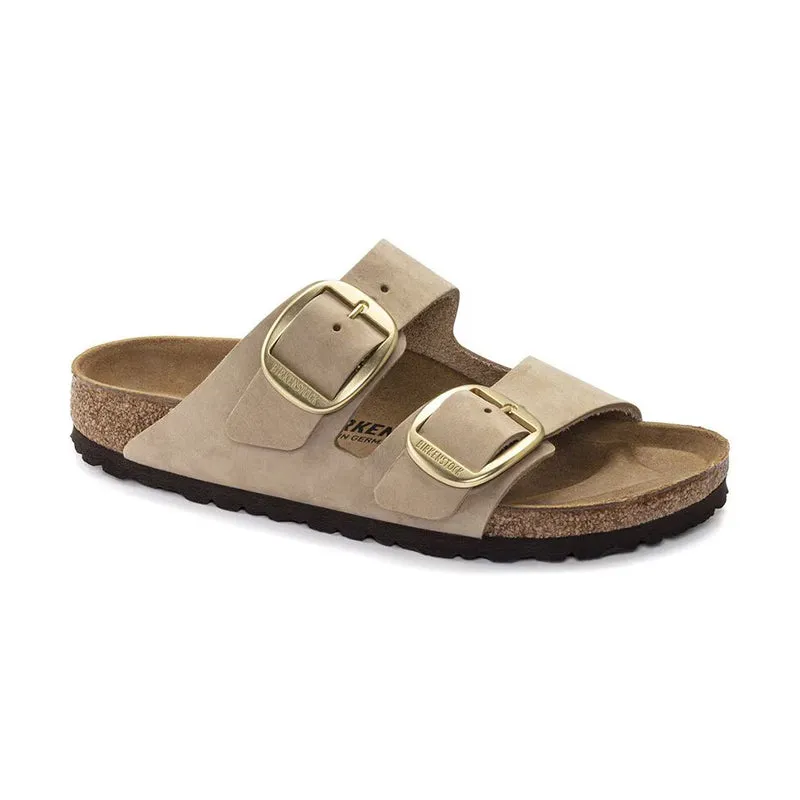 Women's Arizona Big Buckle Narrow Sandcastle Nubuck Effortless Slip Multi   Purpose