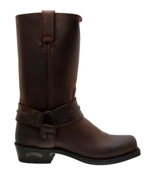 Women's Biker Boots Sendra 2380 Harness Brown Leather Cuban Heel last pair size 37