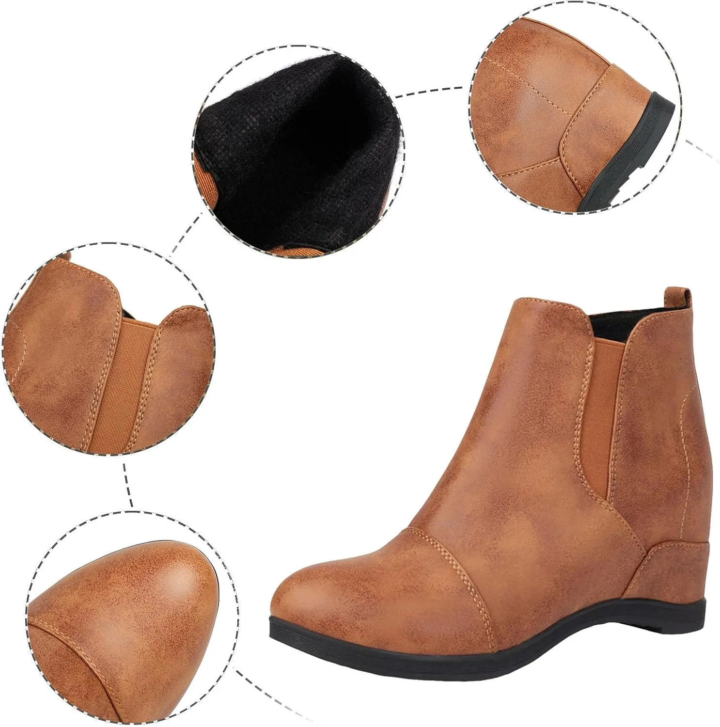 Women's Chunky Block Boots heels Side Zipper BootsKnee High Boots Casual Shoes Chukka Chunky Pull On Western Mid-calf Combat