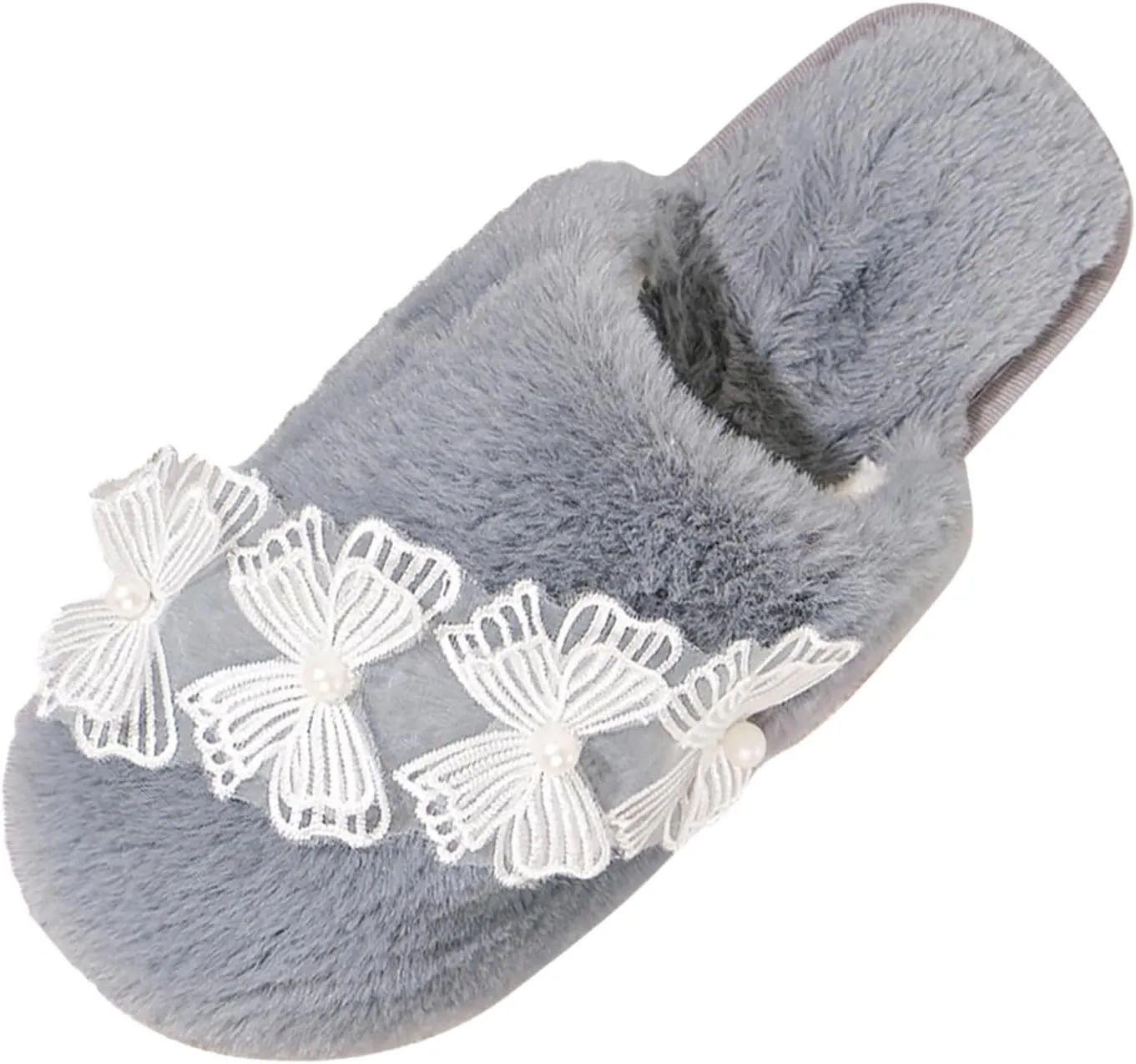 Women's Fuzzy Slippers Indoor Open Toe House Slippers Cozy Plush Bedroom Shoes Warm Cute Womens Slippers