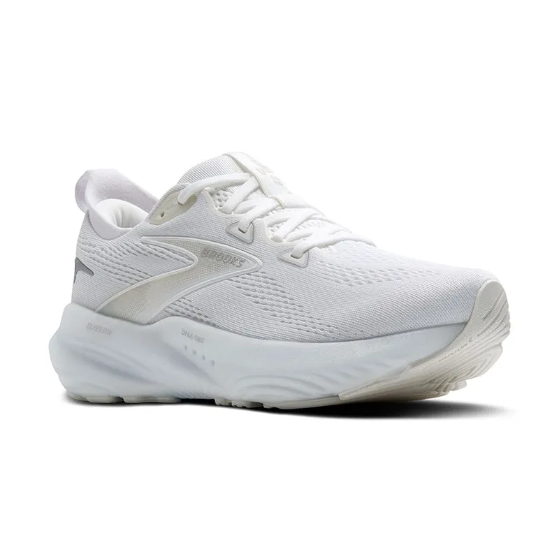 Women's Glycerin 22 White/White/Grey Structured Heel Cup Blown Rubber Traction