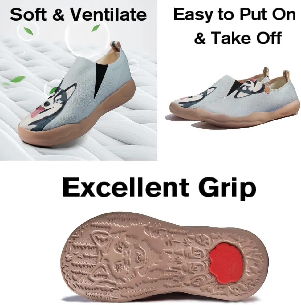 Women's Knitted Breathable Slip On Loafers Non-Slip Lightweight Travel Sneakers Quick-Dry Comfort Outdoor Shoes | Pets Series