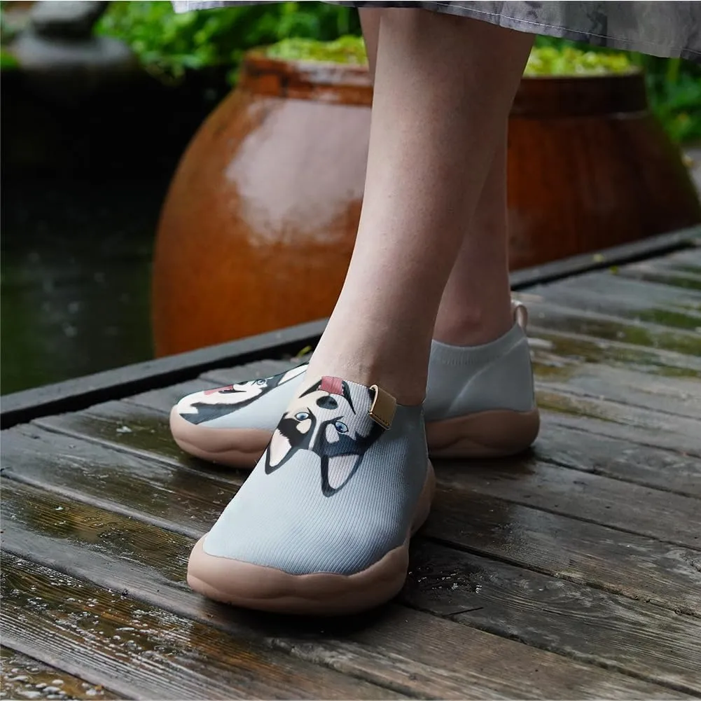Women's Knitted Breathable Slip On Loafers Non-Slip Lightweight Travel Sneakers Quick-Dry Comfort Outdoor Shoes | Pets Series
