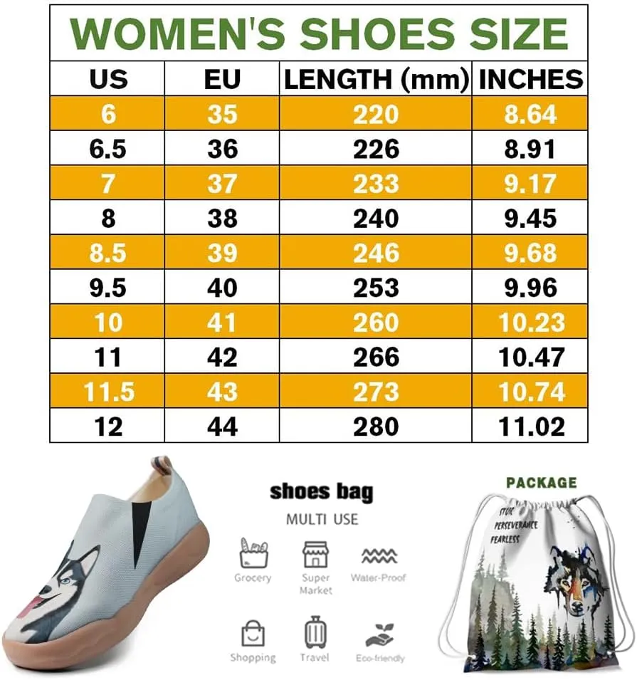 Women's Knitted Breathable Slip On Loafers Non-Slip Lightweight Travel Sneakers Quick-Dry Comfort Outdoor Shoes | Pets Series