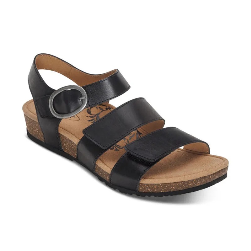 Women's Lilly Black Versatile Slides Stay Cool