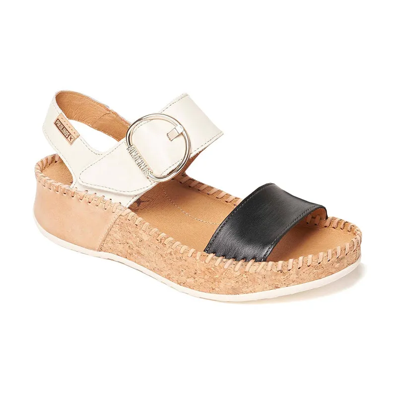 Women's Marina Black Comfortable Step Sandal Cozy Slip-On Shoes