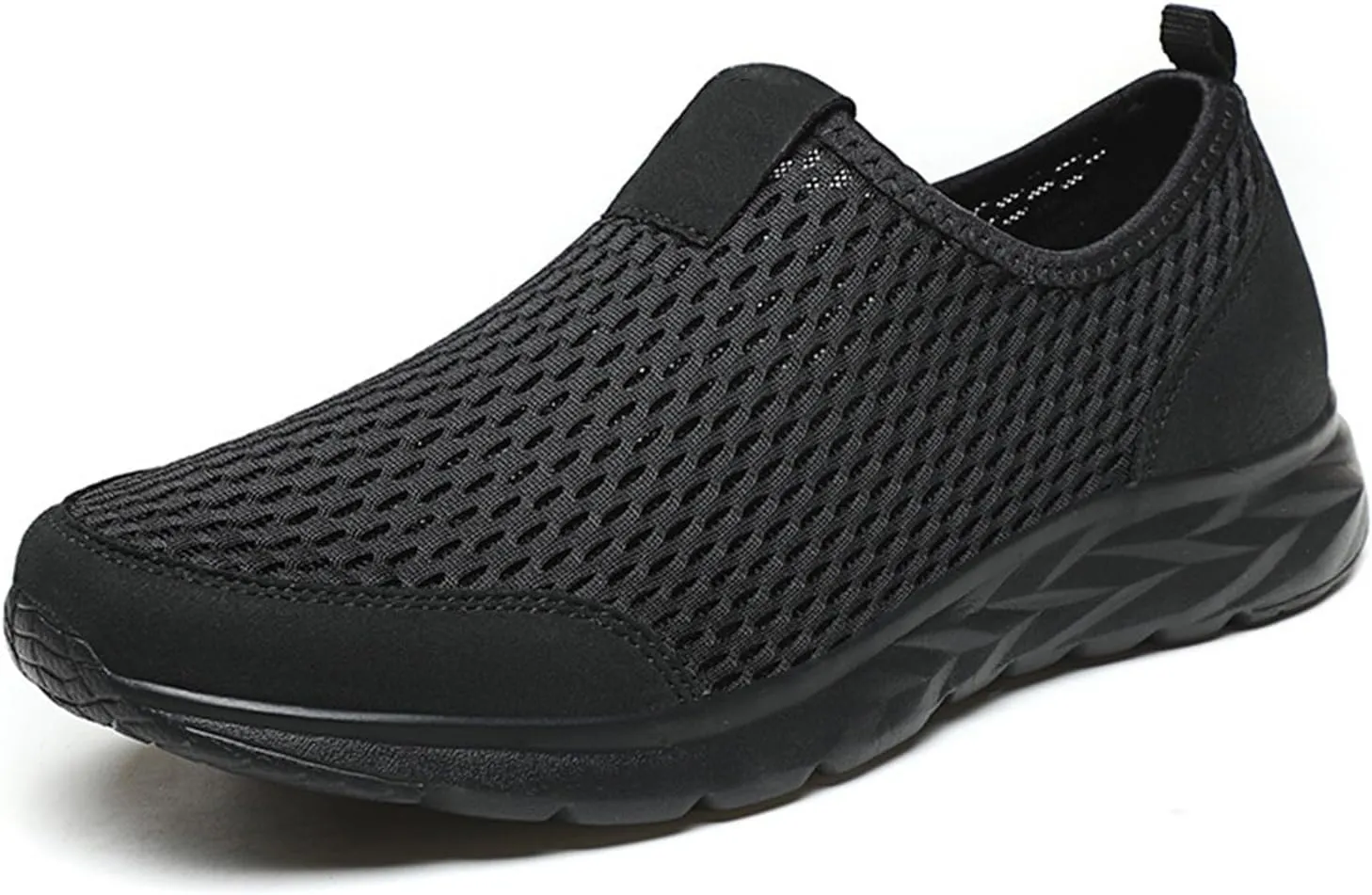 Women's Mesh Walking Sock Shoes Elastic Knit Lightweight Slip on Breathable Yoga Sneakers Casual Non Slip Low Top Tennis Shoes for Old People