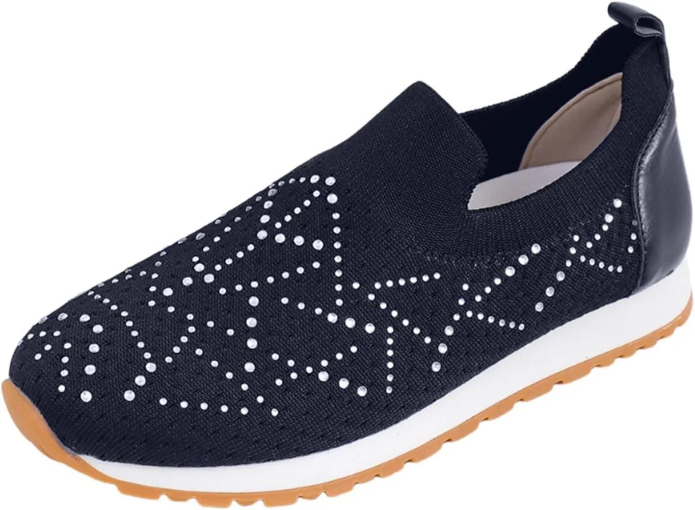 Womens Walking Shoes Slip On Casual Sneakers Breathable Mesh Shoes Casual Comfy for Mens Running