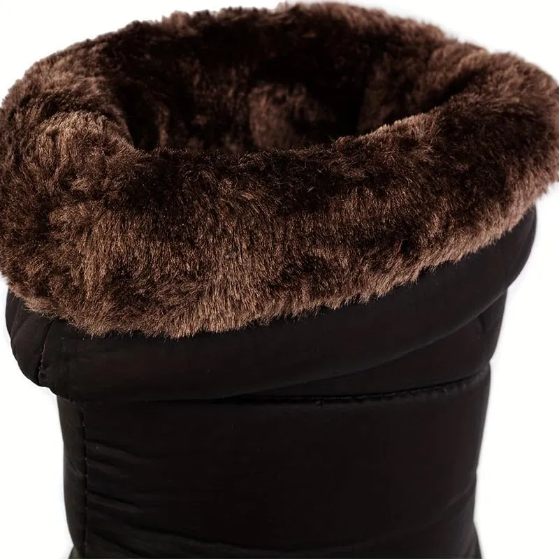 Women's Winter Snow Boots, Thermal Waterproof Boots For Women, Non Slip Mid Calf Boots
