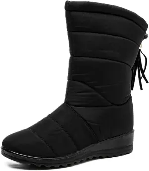 Women's Winter Snow Boots, Thermal Waterproof Boots For Women, Non Slip Mid Calf Boots