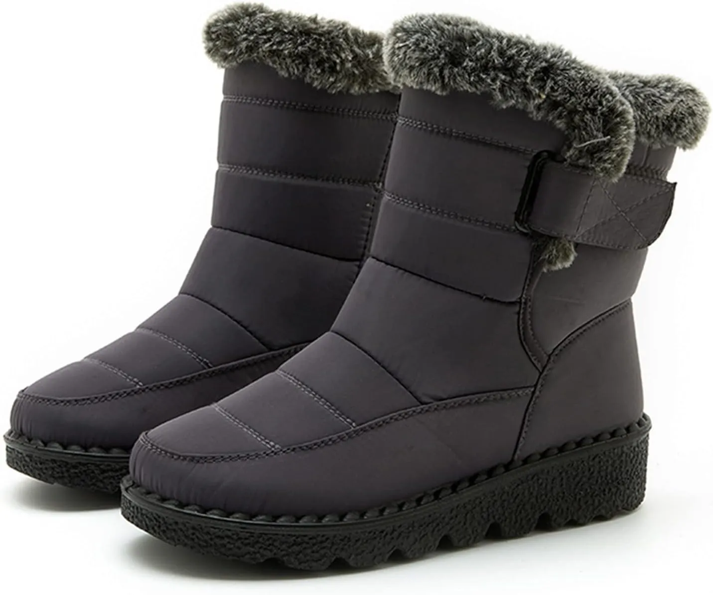 Womens Winter Snow Boots With Warm Fu Lined Comfortable Booties Non Slip aterproof Outdoor Shoes Walking Shoes