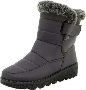 Womens Winter Snow Boots With Warm Fu Lined Comfortable Booties Non Slip aterproof Outdoor Shoes Walking Shoes