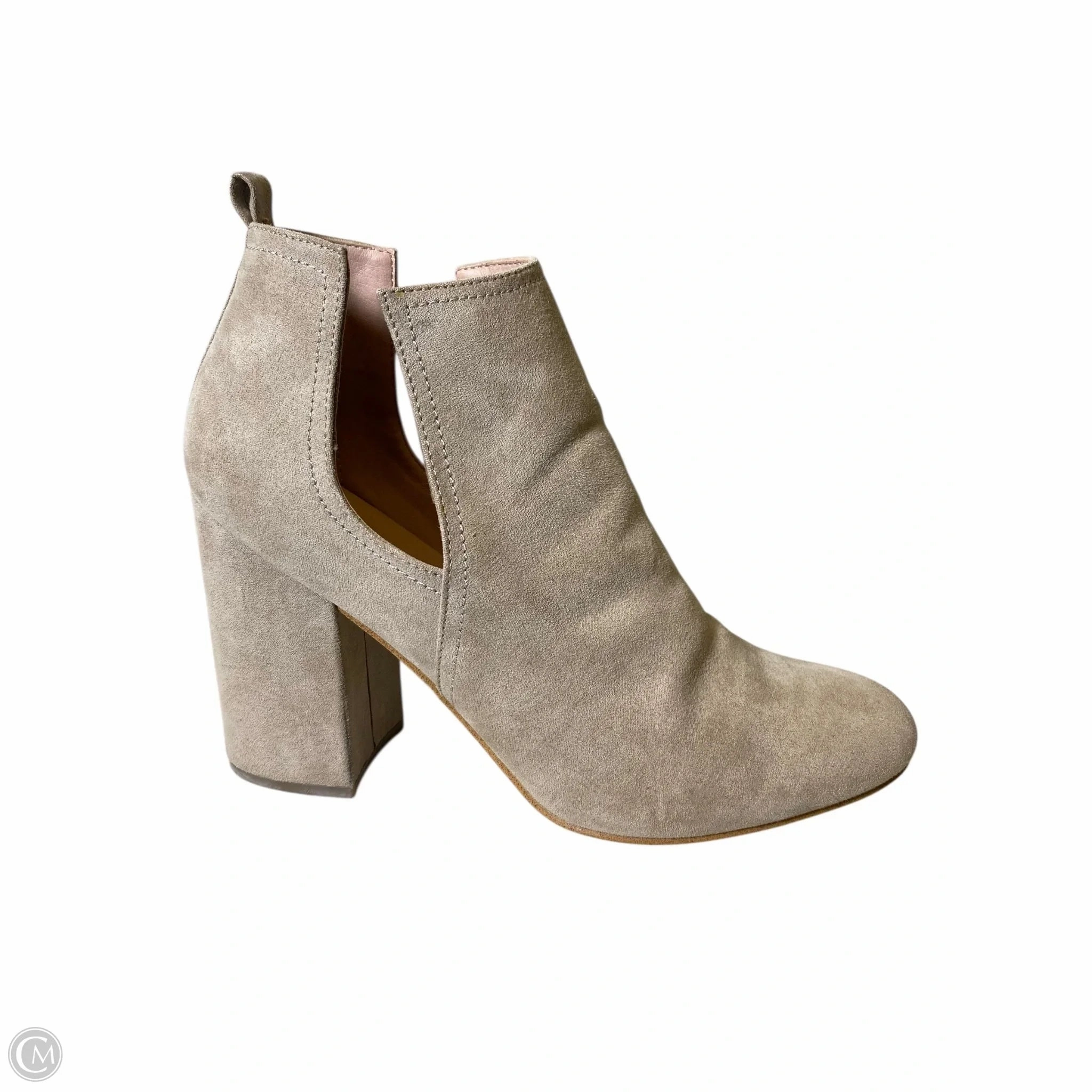 Minimal Impact Boots Ankle Heels By Madden Nyc In Beige, Size: 10