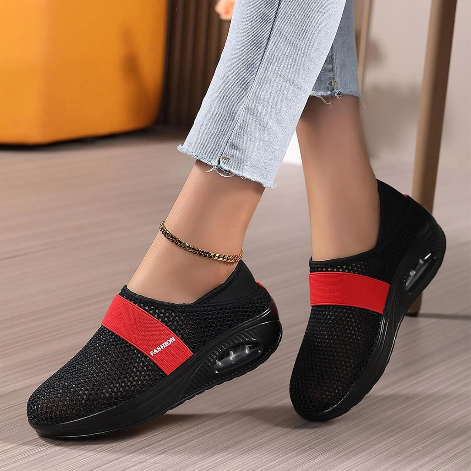 Workout Athletic Sport Shoes for Men Slip On Lightweight Breathable Fashion Sneaker Business Formal Dress Shoes