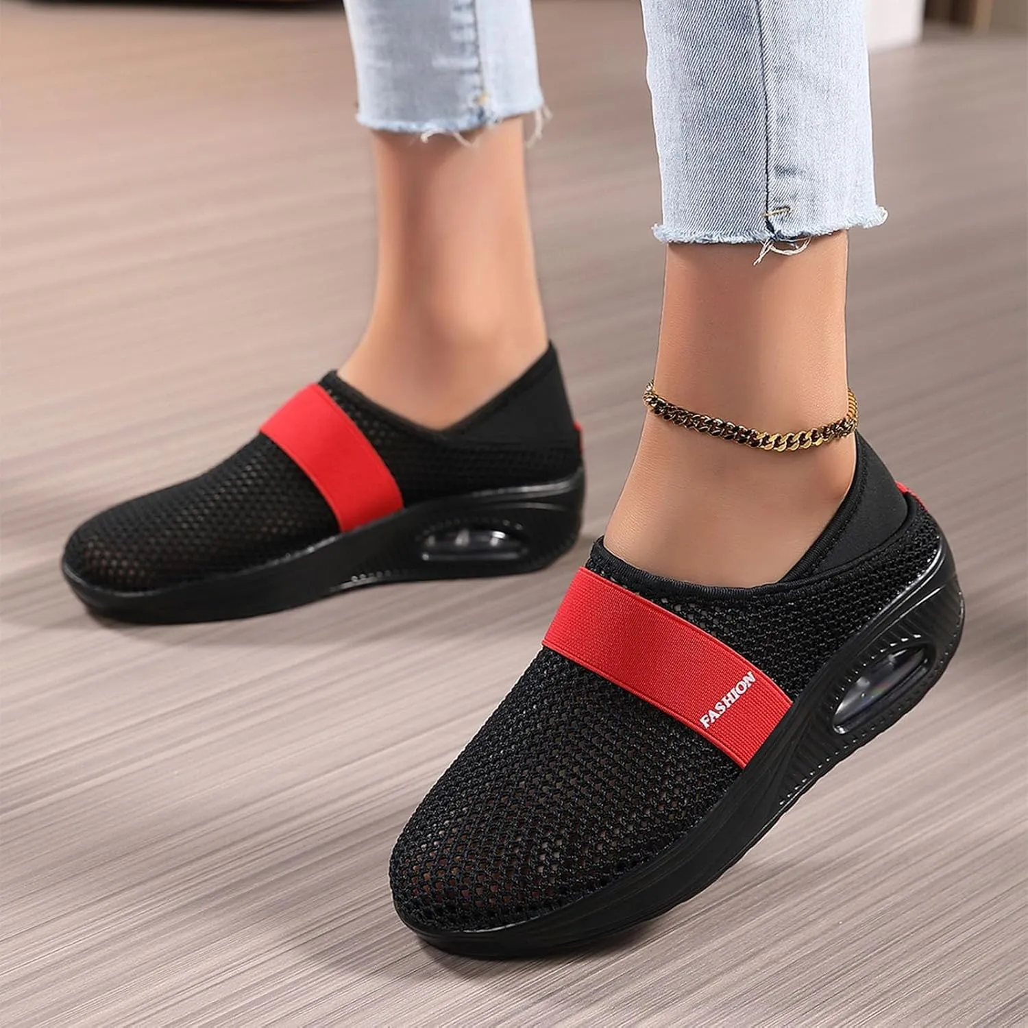Workout Athletic Sport Shoes for Men Slip On Lightweight Breathable Fashion Sneaker Business Formal Dress Shoes