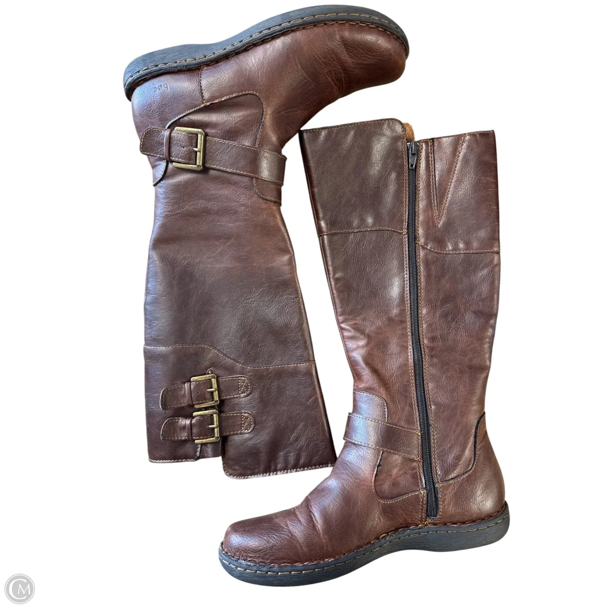 Classic Heels Street Must-Have Boots Knee Flats By Boc In Brown, Size: 10