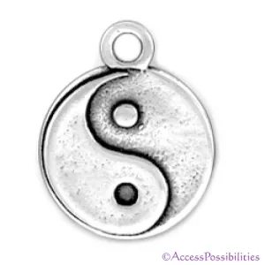 Yin Yang Sterling Silver Charm Pendant