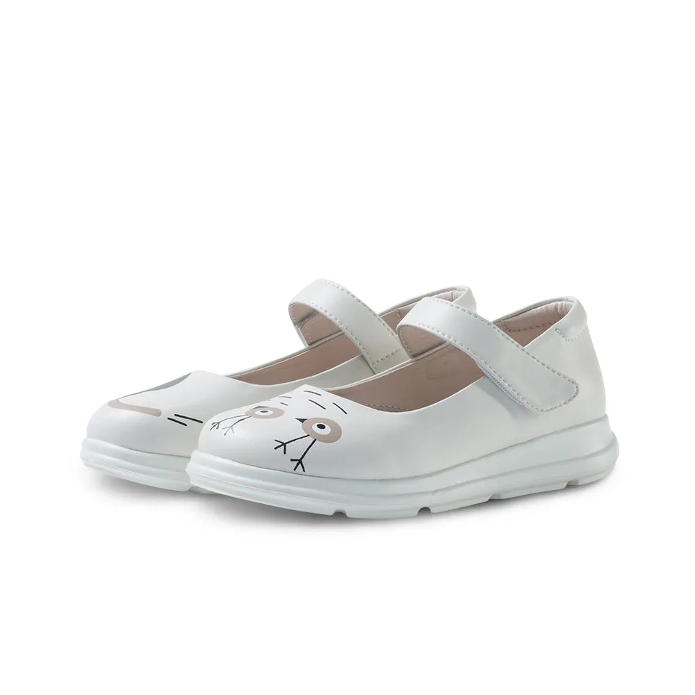 Zoo Animals Girls White Mary Jane Shoes